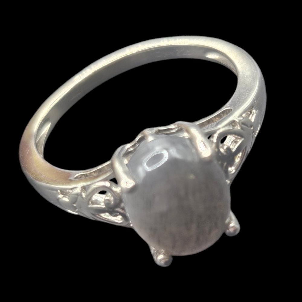 Moonstone Solitaire Ring - Picture 2 of 6